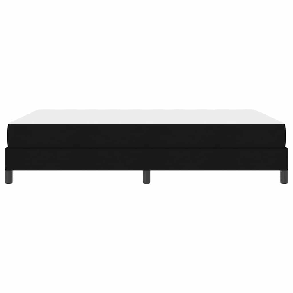 vidaXL Łóżko sprężynowe z materacem Czarny 140 x 190 cm tkanina