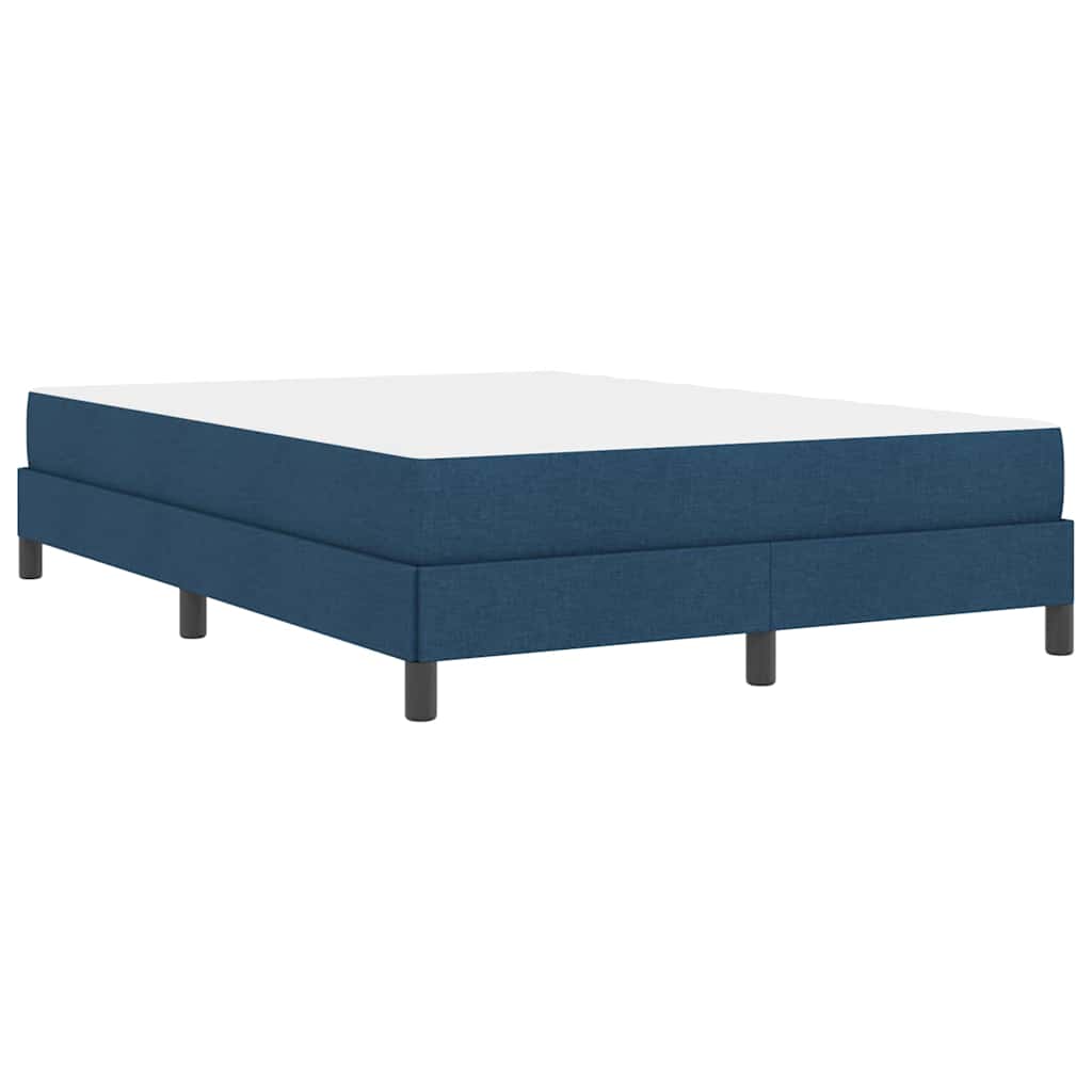 vidaXL Łóżko sprężynowe z materacem Niebieski 140 x 190 cm tkanina