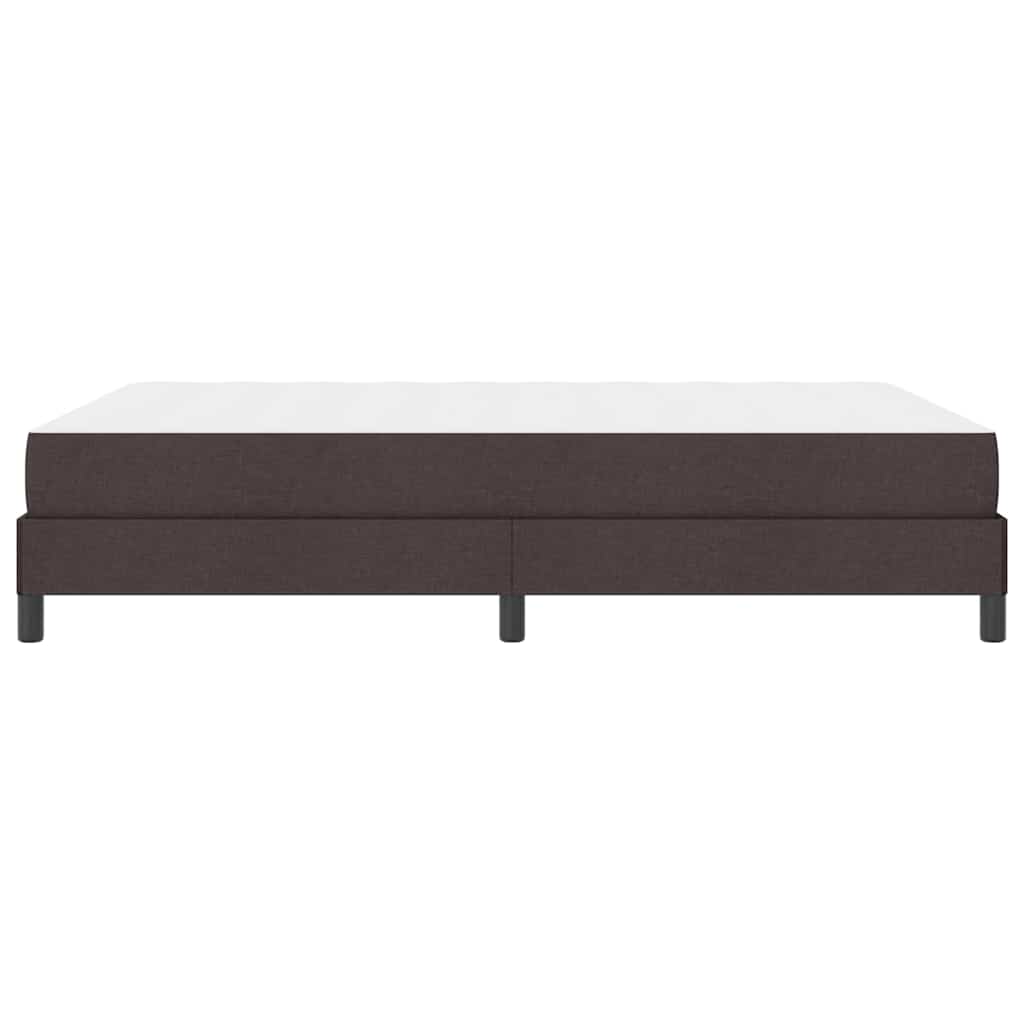 vidaXL Łóżko sprężynowe z materacem Ciemny brąz 140 x 200 cm tkanina