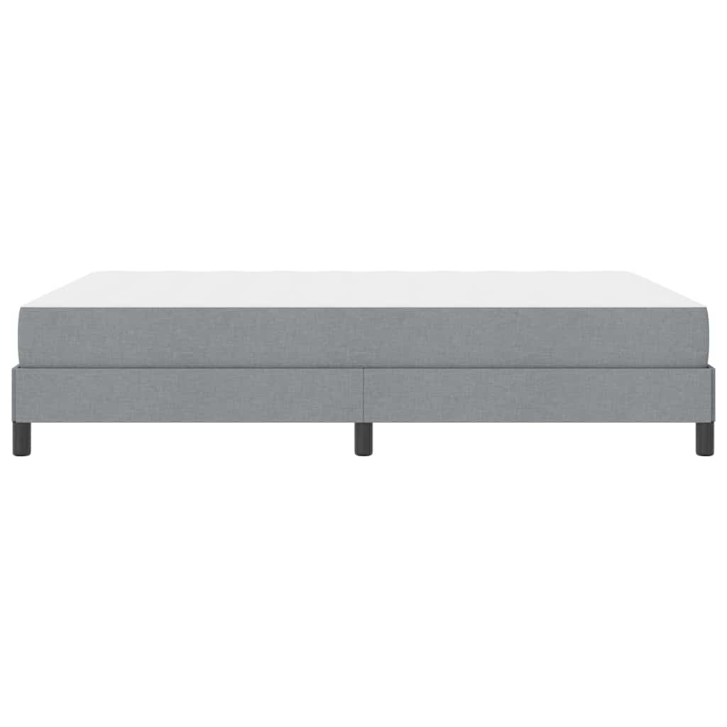 vidaXL Łóżko sprężynowe z materacem Jasnoszary 160 x 200 cm tkanina