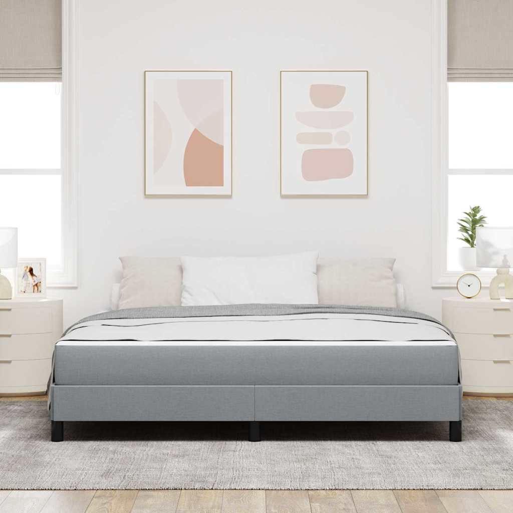 vidaXL Łóżko sprężynowe Jasnoszary 180 x 200 cm tkanina