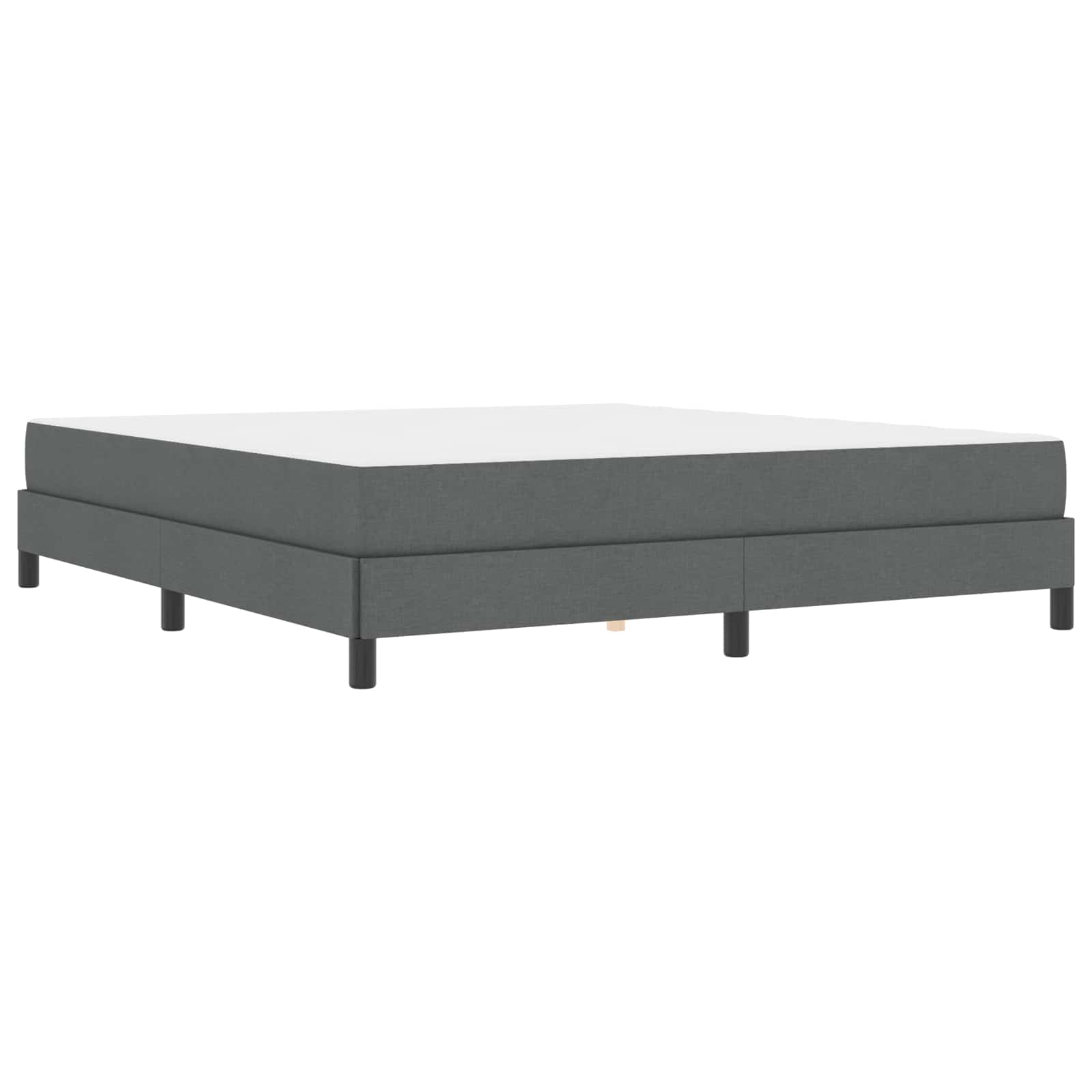 vidaXL Łóżko sprężynowe z materacem Ciemnoszary 180 x 200 cm tkanina