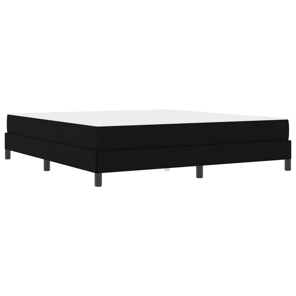 vidaXL Łóżko sprężynowe z materacem Czarny 180 x 200 cm tkanina