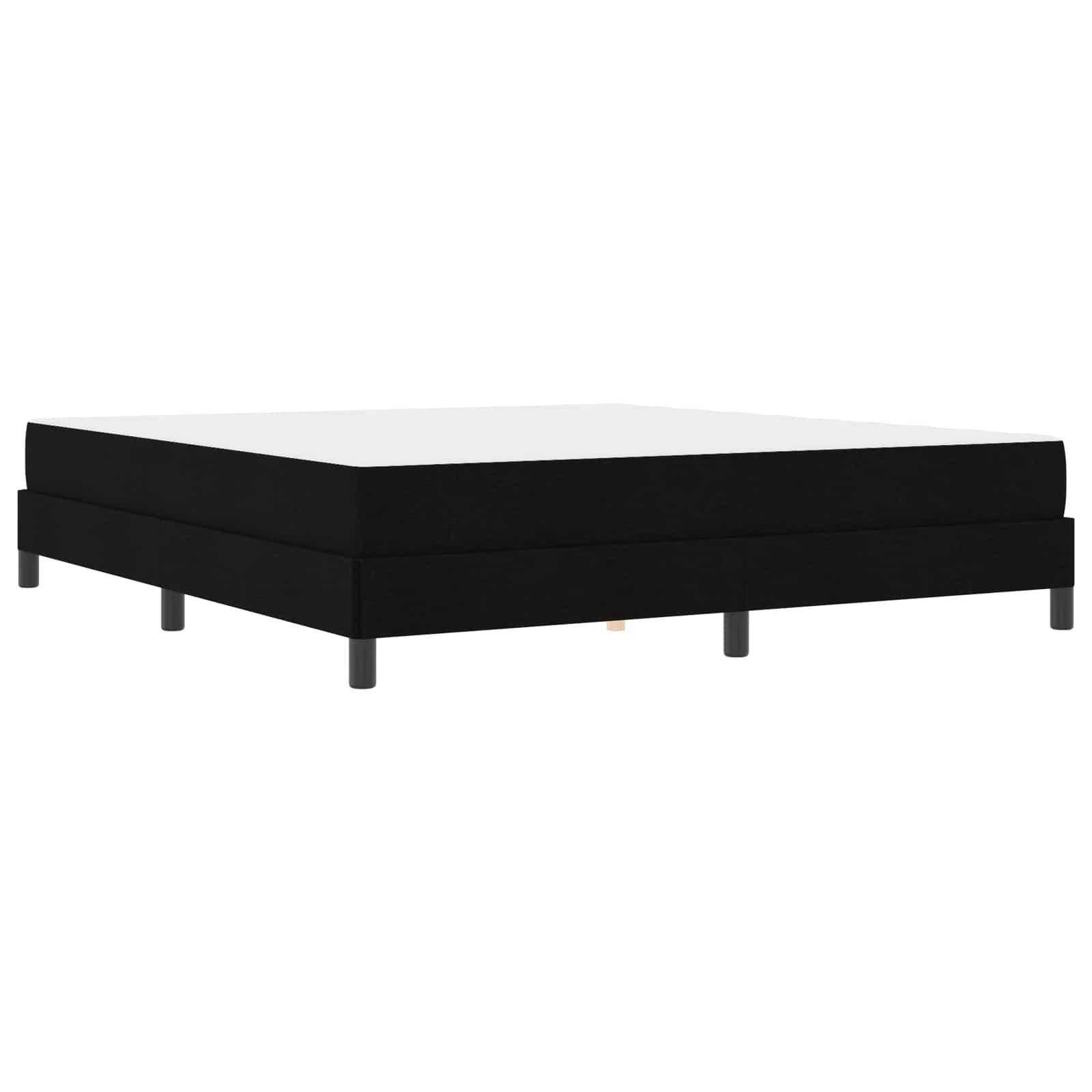 vidaXL Łóżko sprężynowe z materacem Czarny 180 x 200 cm tkanina