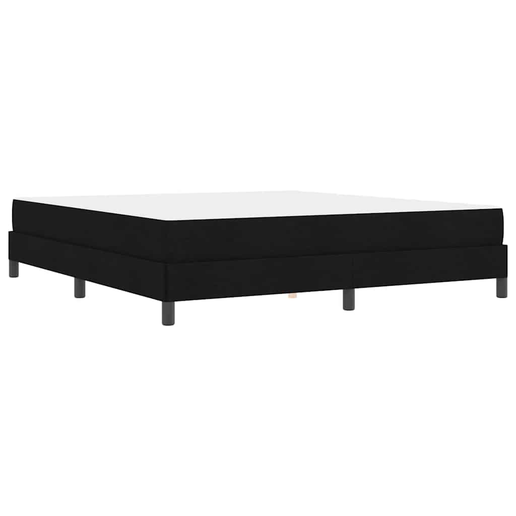 vidaXL Łóżko sprężynowe z materacem Czarny 180 x 200 cm tkanina