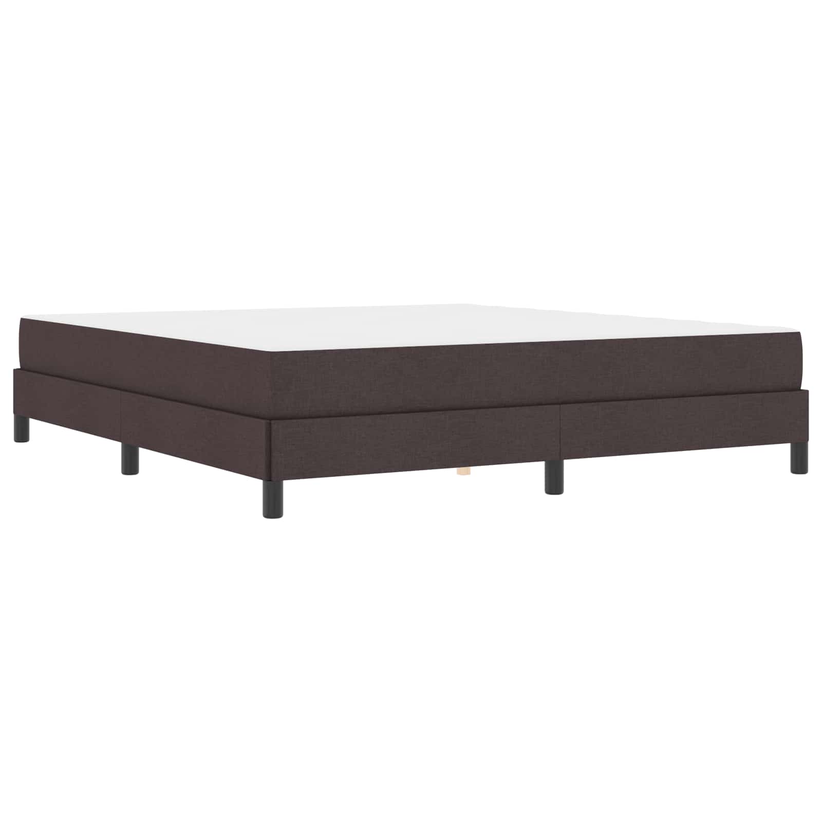 vidaXL Łóżko sprężynowe z materacem Ciemny brąz 180 x 200 cm tkanina