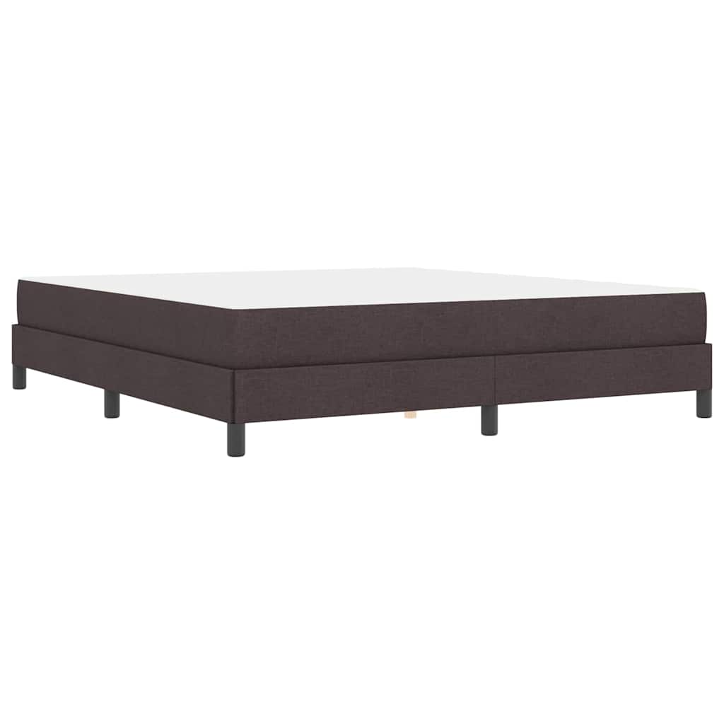 vidaXL Łóżko sprężynowe z materacem Ciemny brąz 180 x 200 cm tkanina