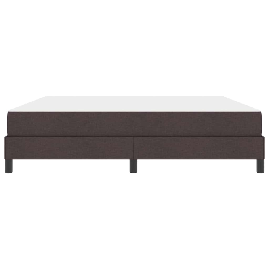 vidaXL Łóżko sprężynowe z materacem Ciemny brąz 180 x 200 cm tkanina