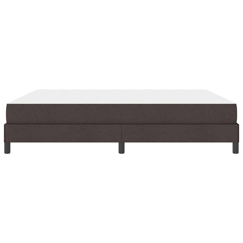 vidaXL Łóżko sprężynowe z materacem Ciemny brąz 180 x 200 cm tkanina