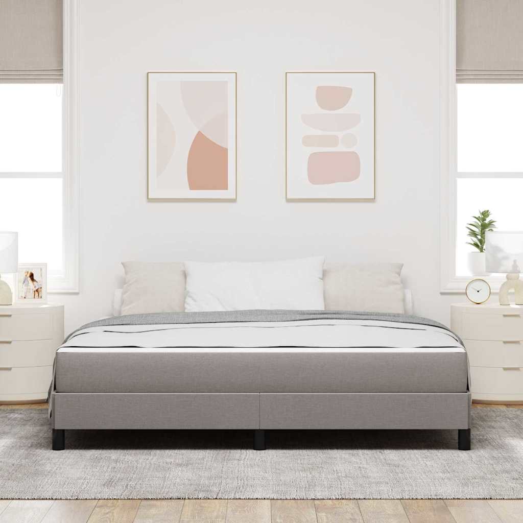 vidaXL Łóżko sprężynowe z materacem Ciemnoszary 180 x 200 cm tkanina