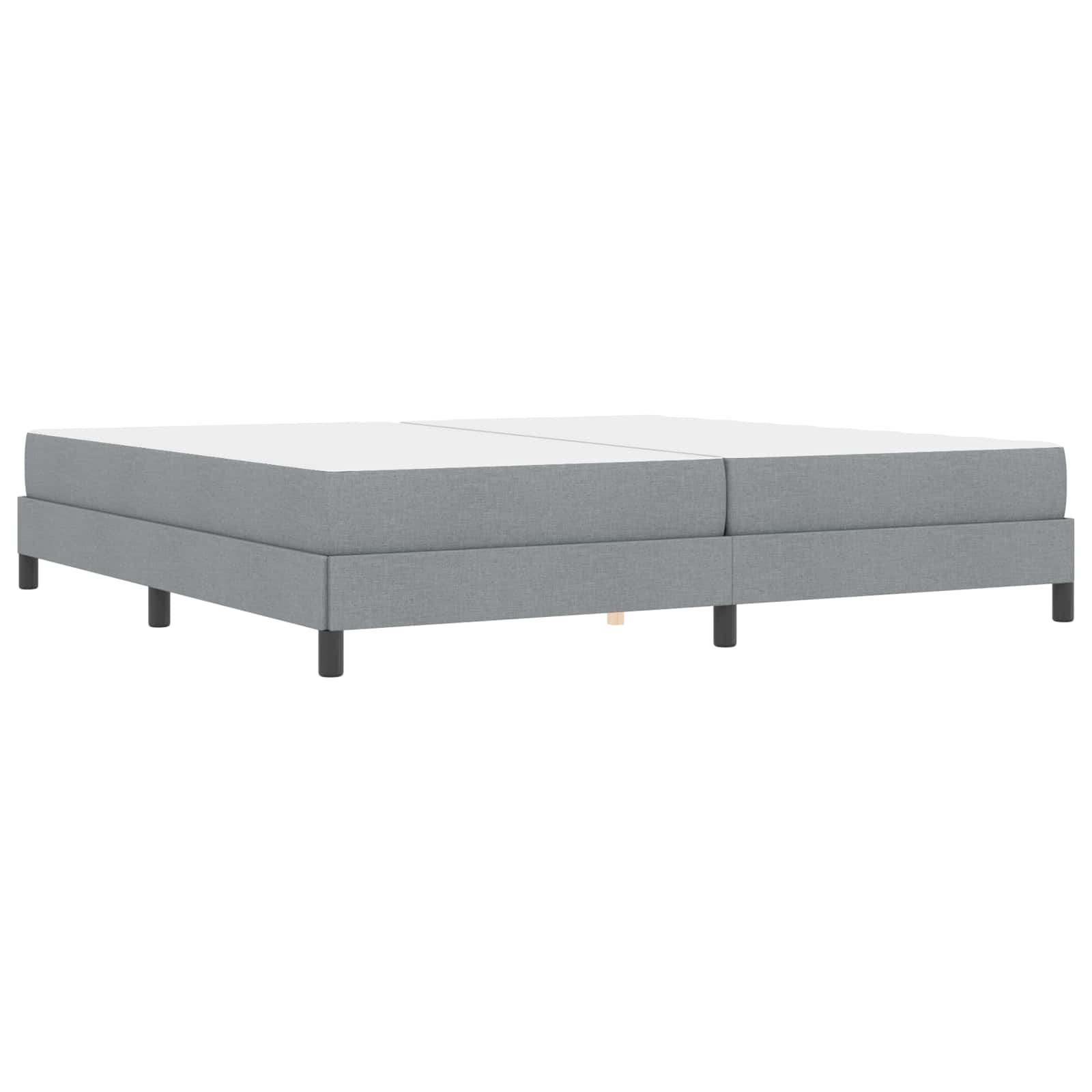 vidaXL Łóżko sprężynowe z materacem Jasnoszary 200 x 200 cm tkanina