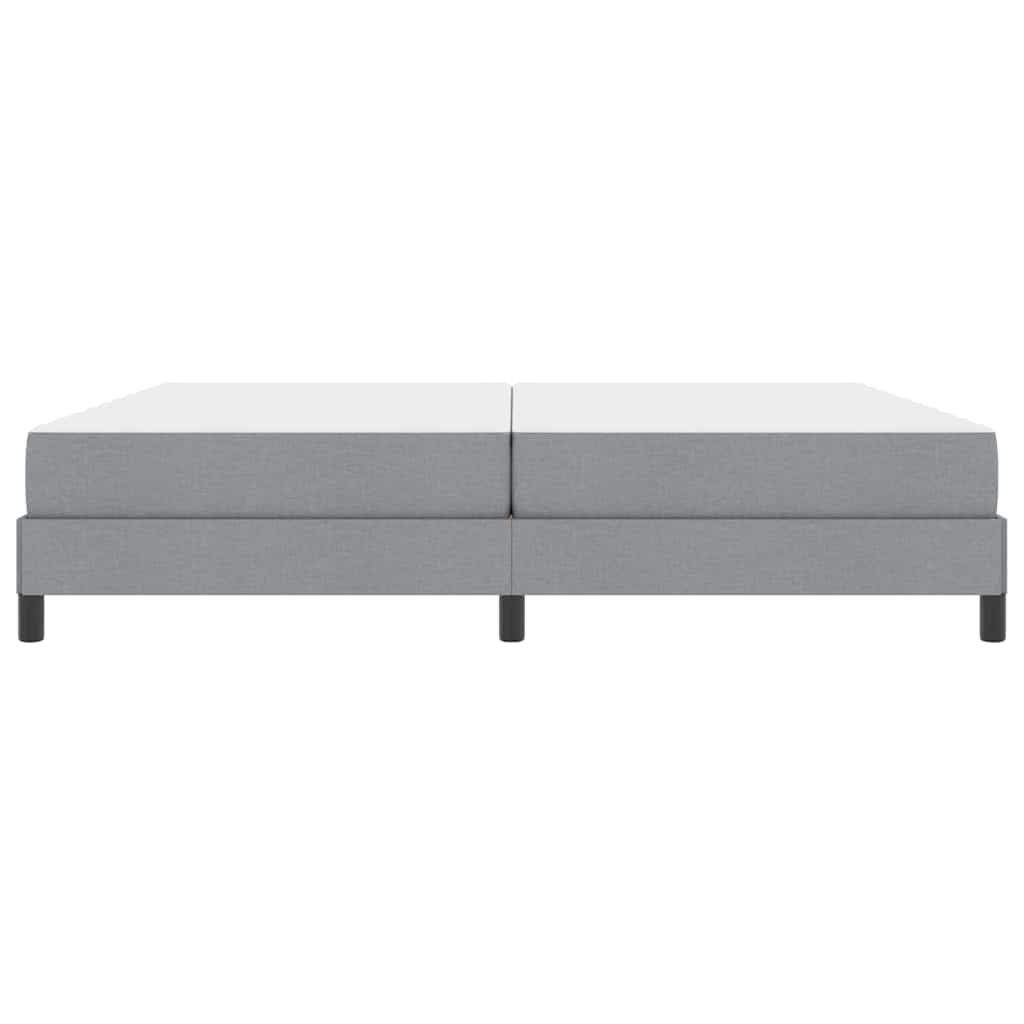 vidaXL Łóżko sprężynowe z materacem Jasnoszary 200 x 200 cm tkanina