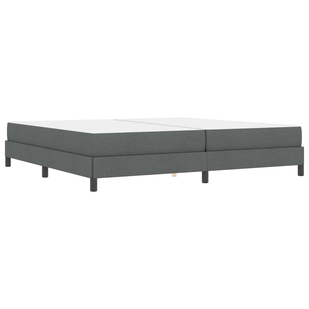 vidaXL Łóżko sprężynowe z materacem Ciemnoszary 200 x 200 cm tkanina