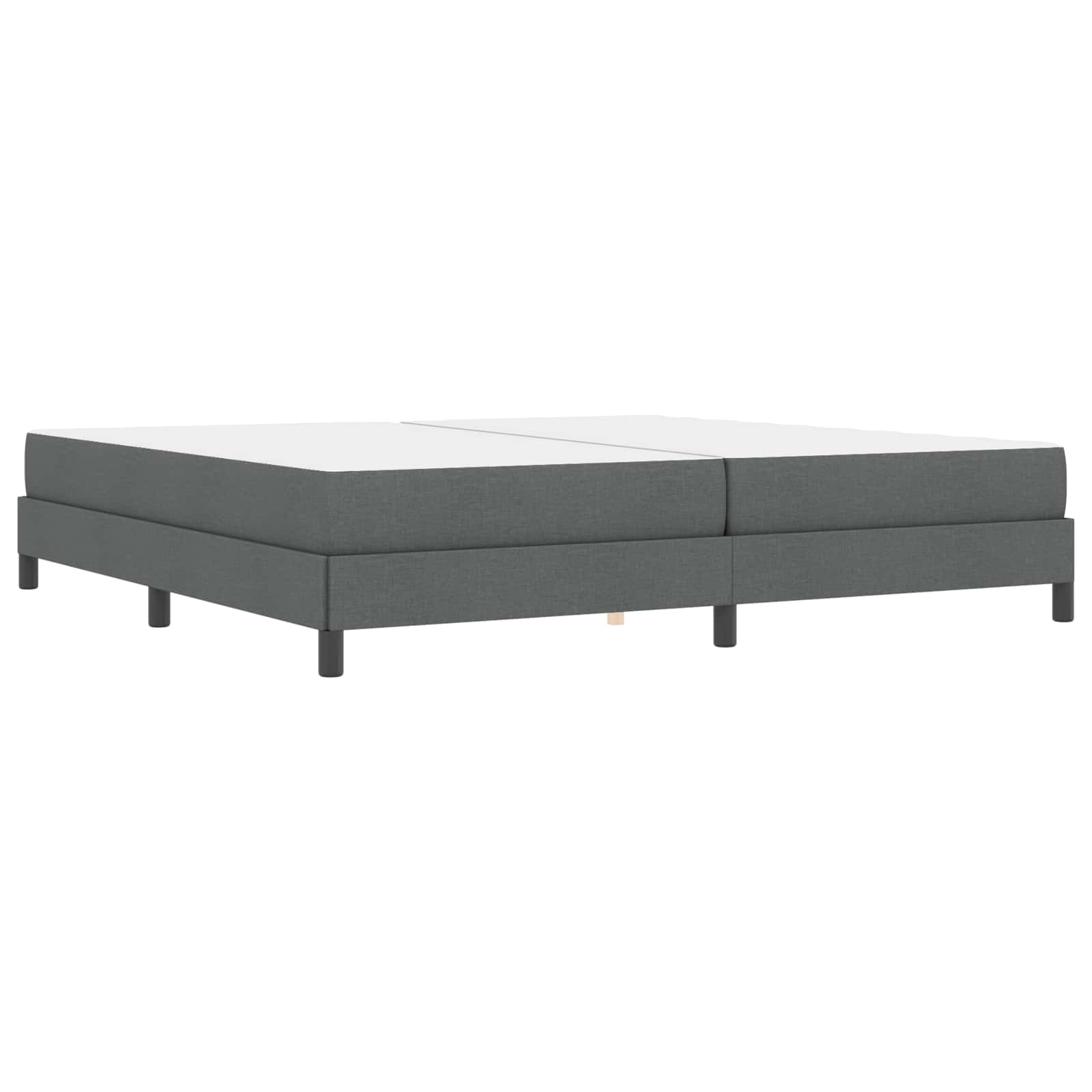vidaXL Łóżko sprężynowe z materacem Ciemnoszary 200 x 200 cm tkanina