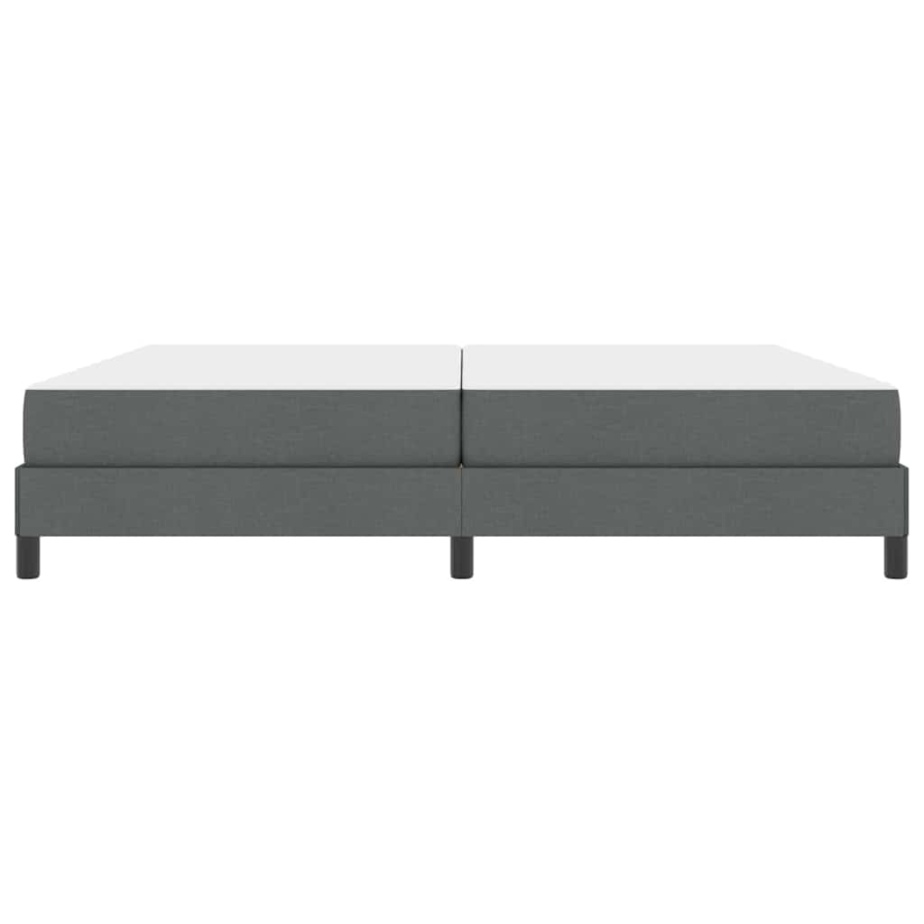 vidaXL Łóżko sprężynowe z materacem Ciemnoszary 200 x 200 cm tkanina