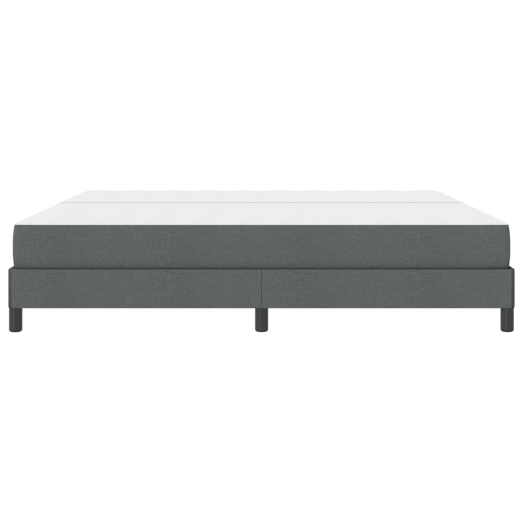 vidaXL Łóżko sprężynowe z materacem Ciemnoszary 200 x 200 cm tkanina