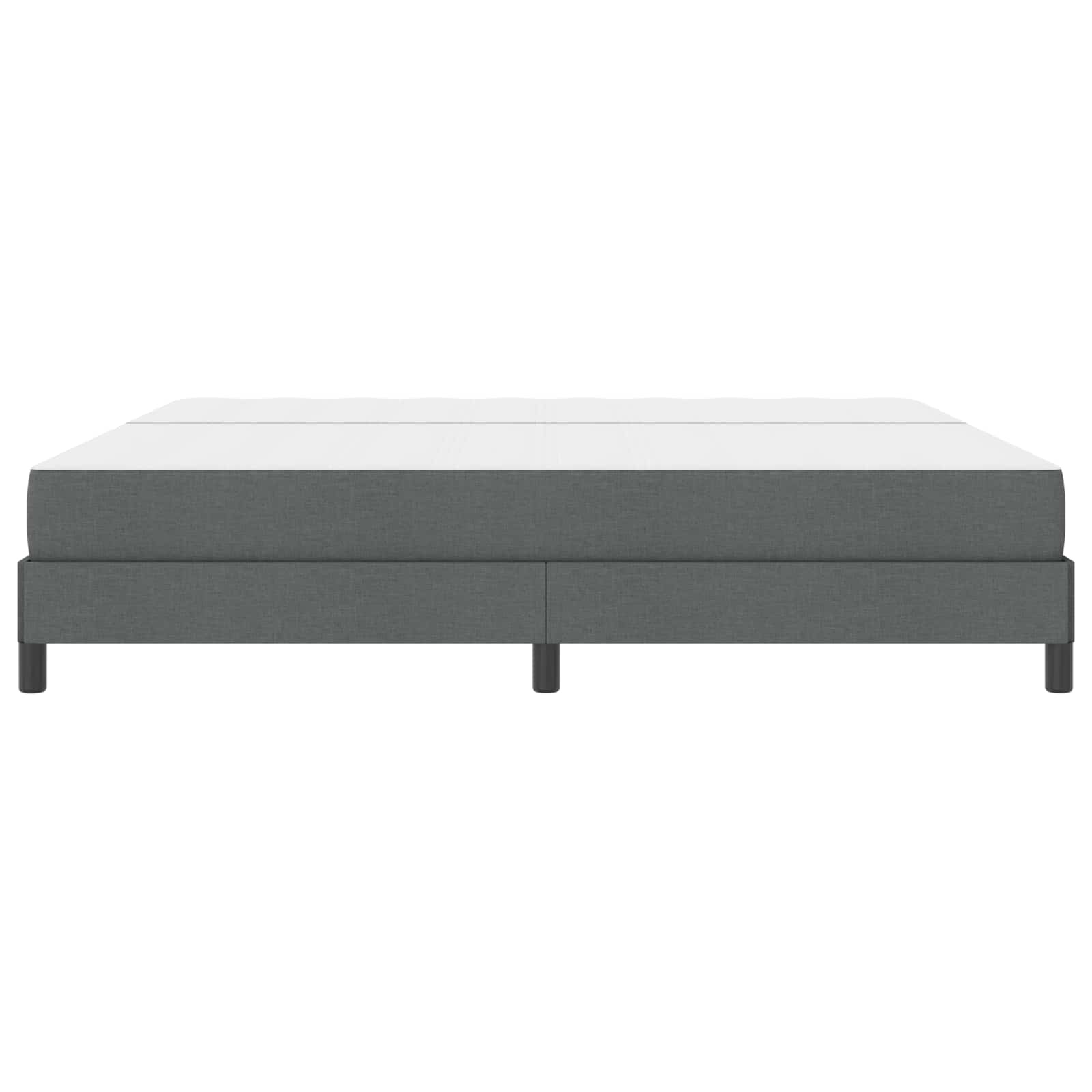 vidaXL Łóżko sprężynowe z materacem Ciemnoszary 200 x 200 cm tkanina