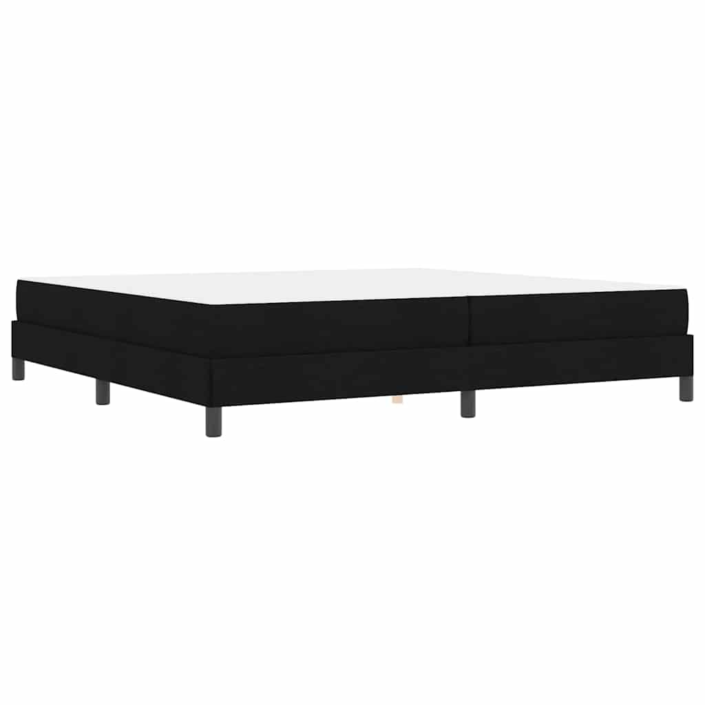 vidaXL Łóżko sprężynowe z materacem Czarny 200 x 200 cm tkanina