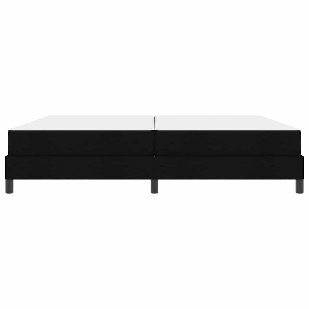 vidaXL Łóżko sprężynowe z materacem Czarny 200 x 200 cm tkanina