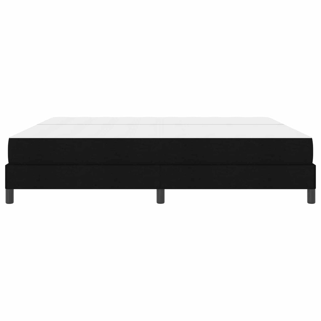 vidaXL Łóżko sprężynowe z materacem Czarny 200 x 200 cm tkanina