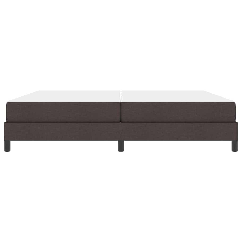 vidaXL Łóżko sprężynowe z materacem Ciemny brąz 200 x 200 cm tkanina