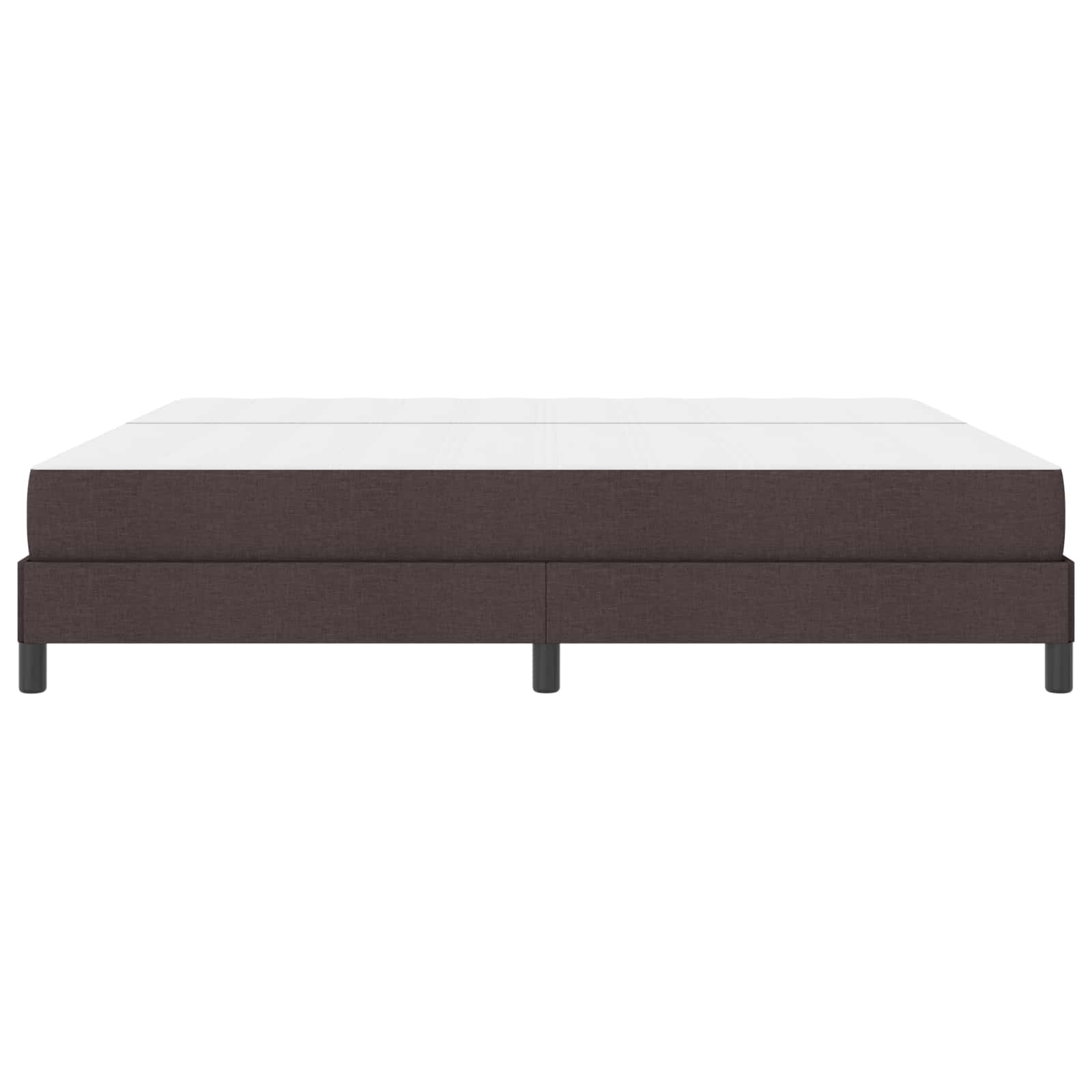vidaXL Łóżko sprężynowe z materacem Ciemny brąz 200 x 200 cm tkanina