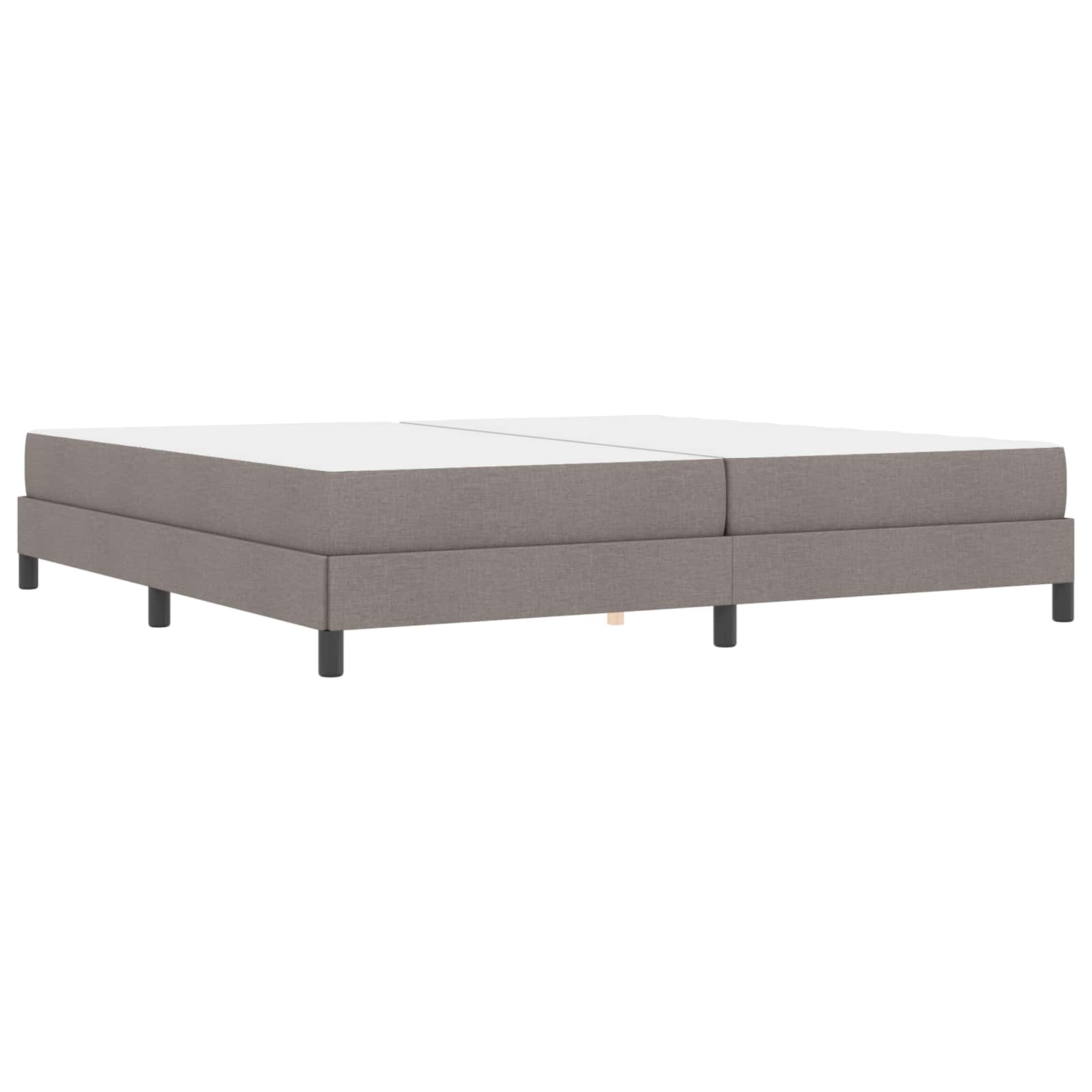 vidaXL Łóżko sprężynowe z materacem Ciemnoszary 200 x 200 cm tkanina