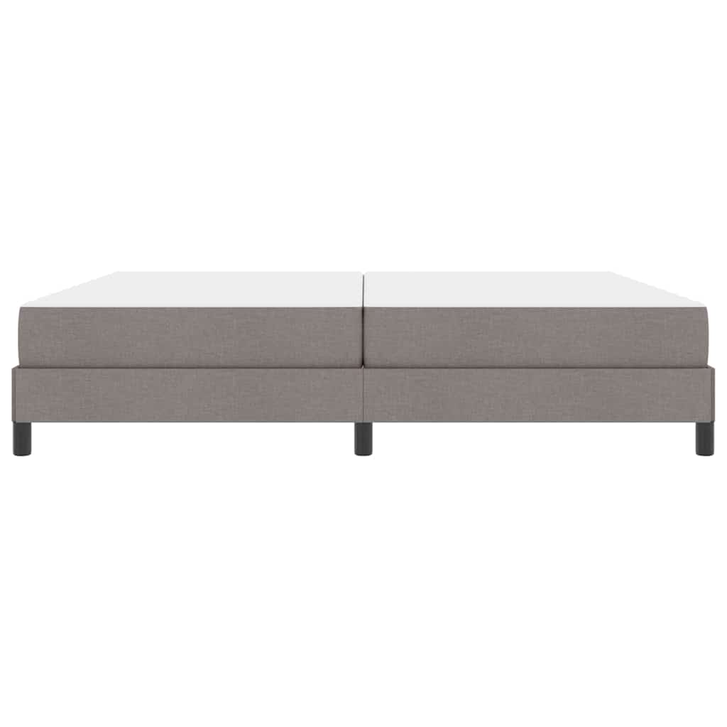 vidaXL Łóżko sprężynowe z materacem Ciemnoszary 200 x 200 cm tkanina