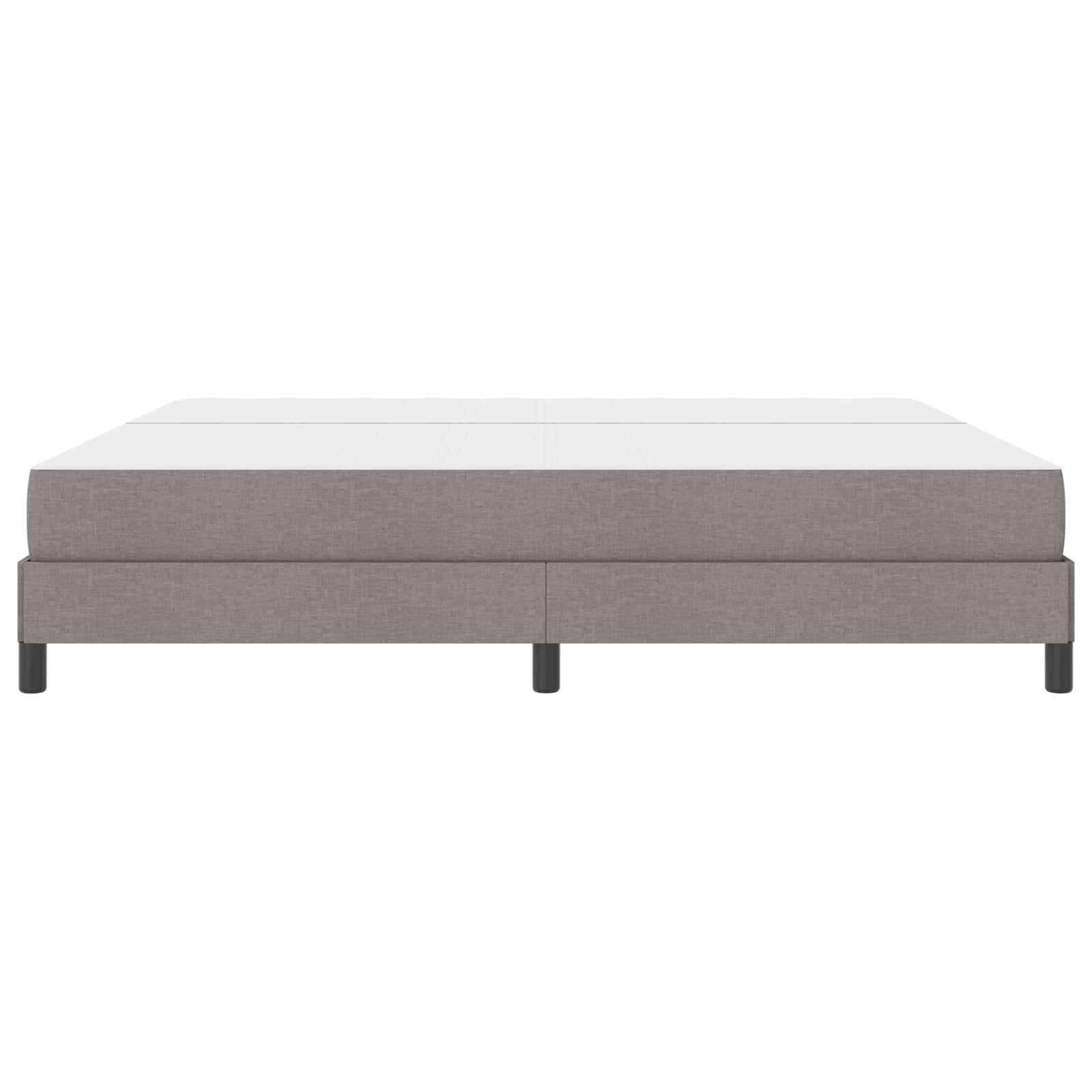 vidaXL Łóżko sprężynowe z materacem Ciemnoszary 200 x 200 cm tkanina