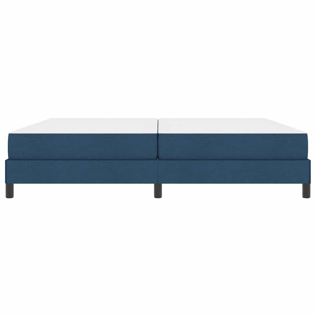 vidaXL Łóżko sprężynowe z materacem Niebieski 200 x 200 cm tkanina