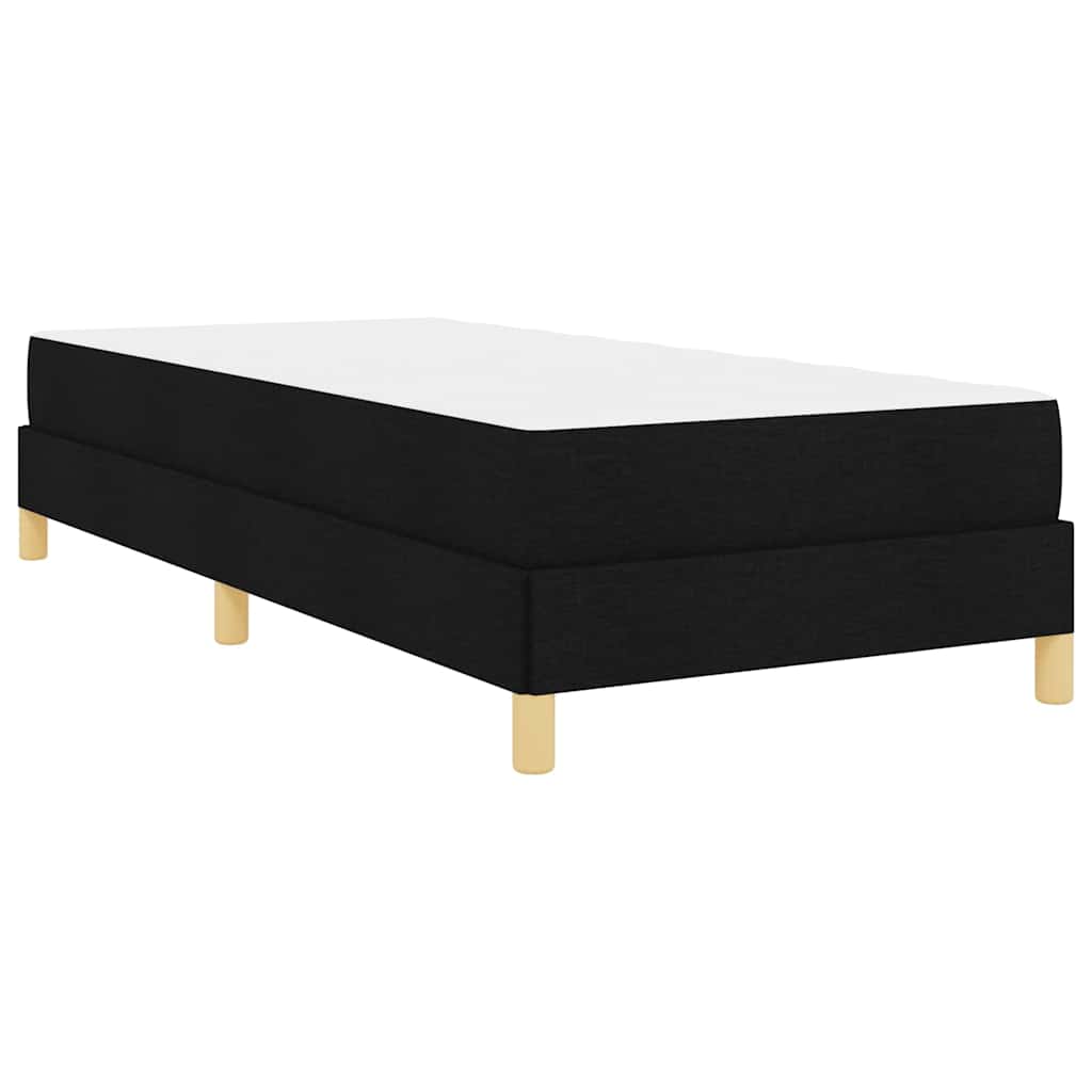vidaXL Łóżko sprężynowe z materacem Czarny 80 x 200 cm tkanina