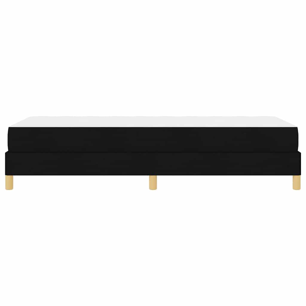 vidaXL Łóżko sprężynowe z materacem Czarny 80 x 200 cm tkanina