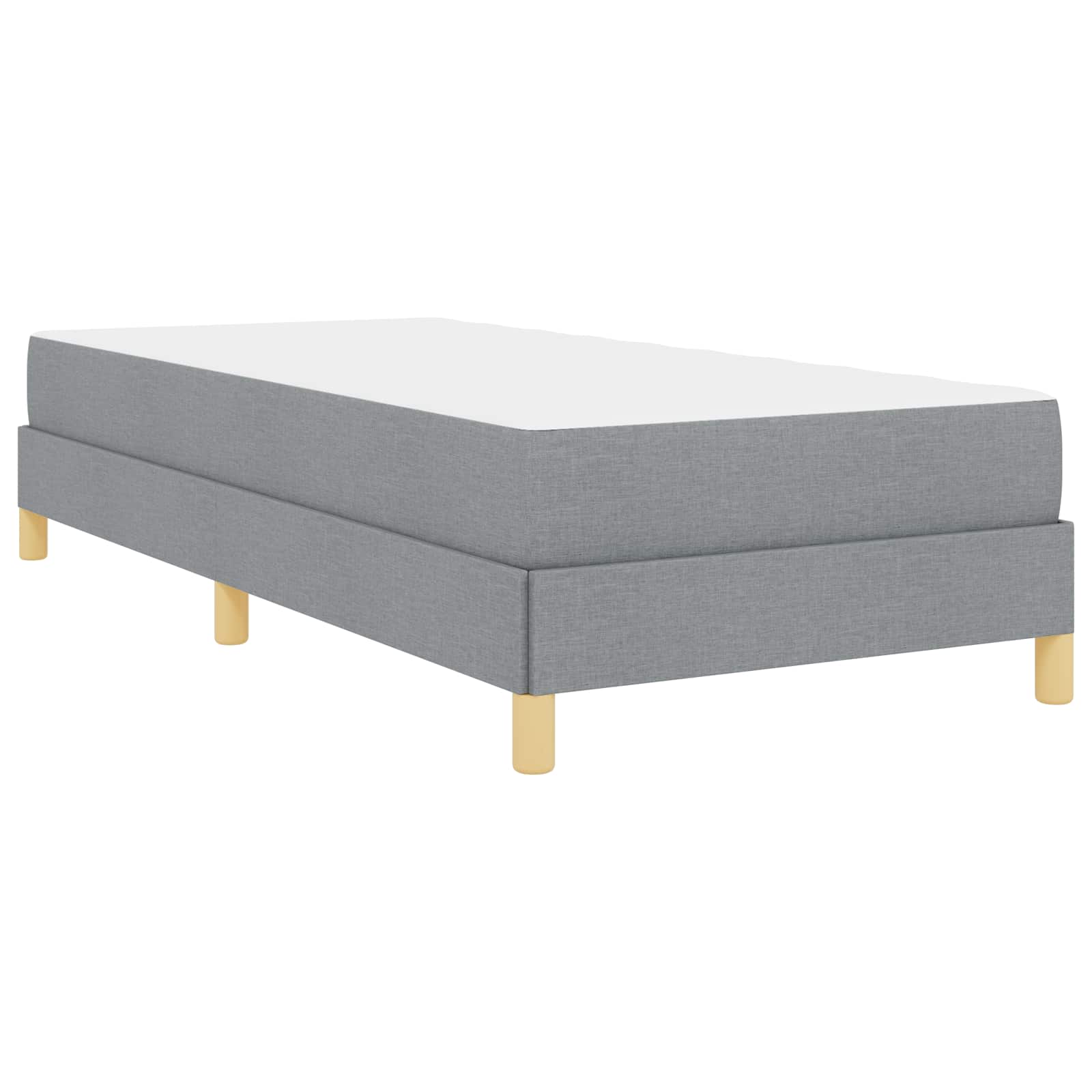vidaXL Łóżko sprężynowe z materacem Jasnoszary 90 x 190 cm tkanina