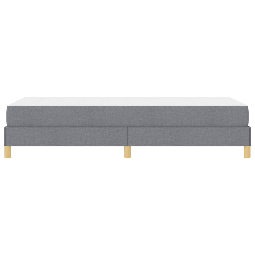 vidaXL Łóżko sprężynowe z materacem Jasnoszary 90 x 190 cm tkanina