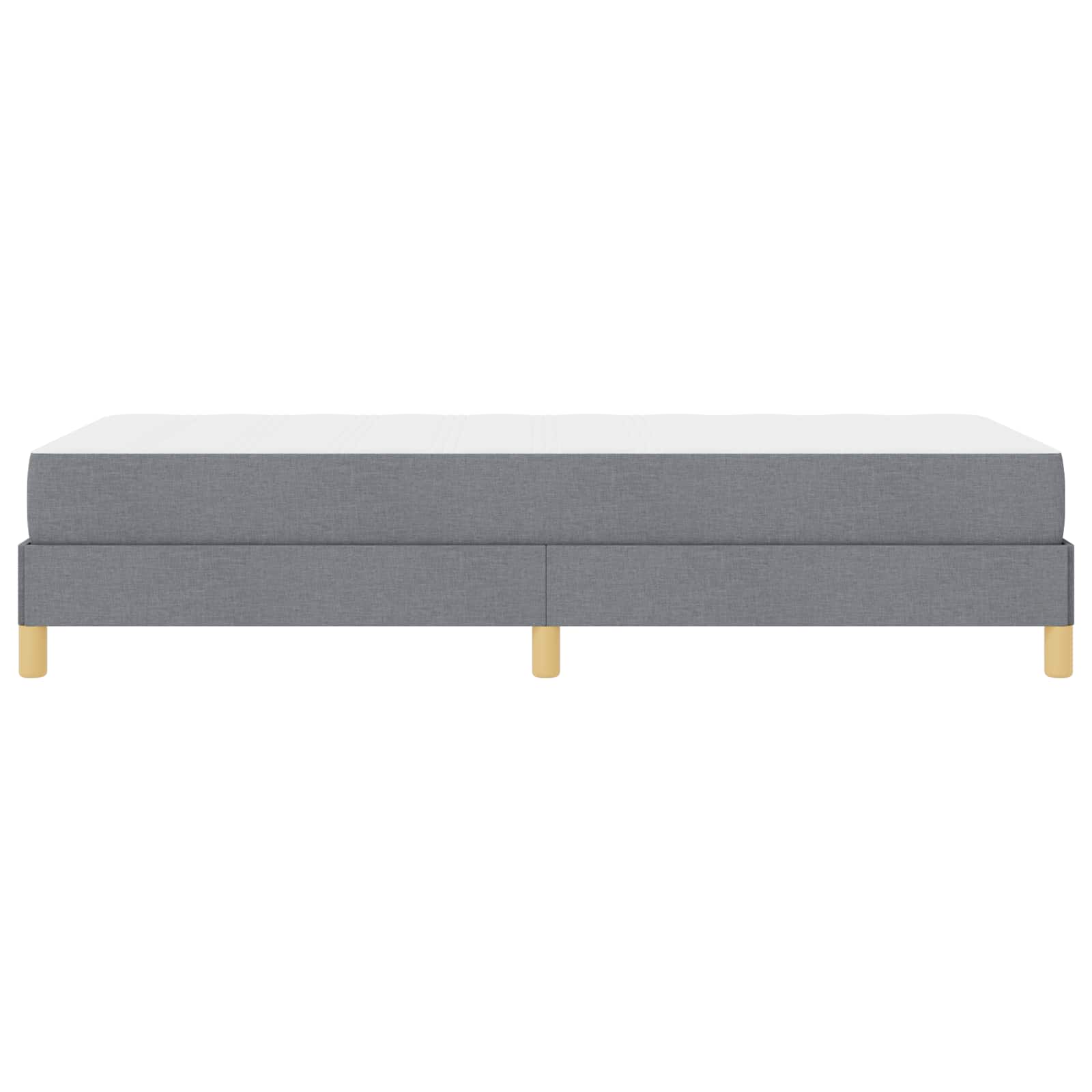 vidaXL Łóżko sprężynowe z materacem Jasnoszary 90 x 190 cm tkanina