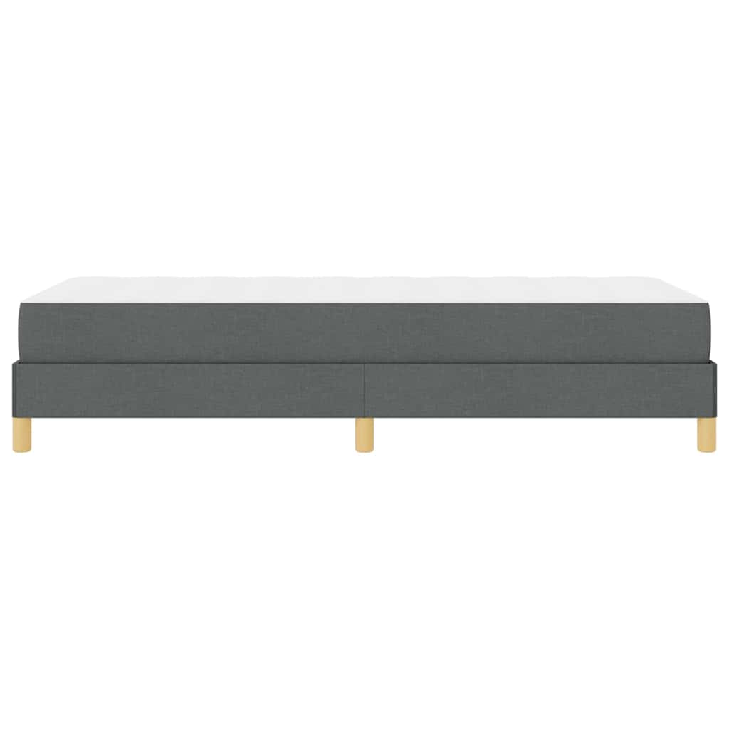 vidaXL Łóżko sprężynowe z materacem Ciemnoszary 90 x 190 cm tkanina