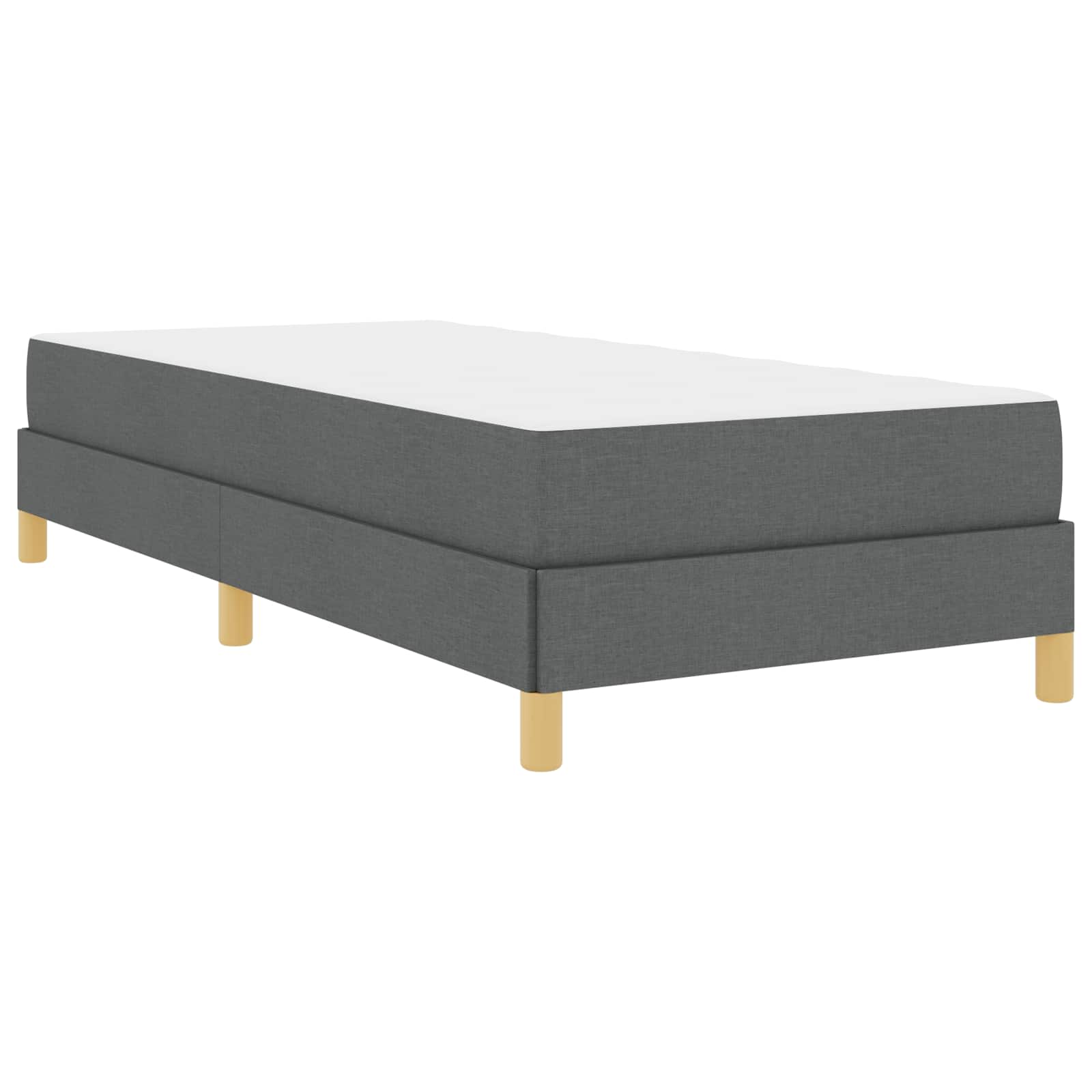 vidaXL Łóżko sprężynowe z materacem Ciemnoszary 90 x 200 cm tkanina