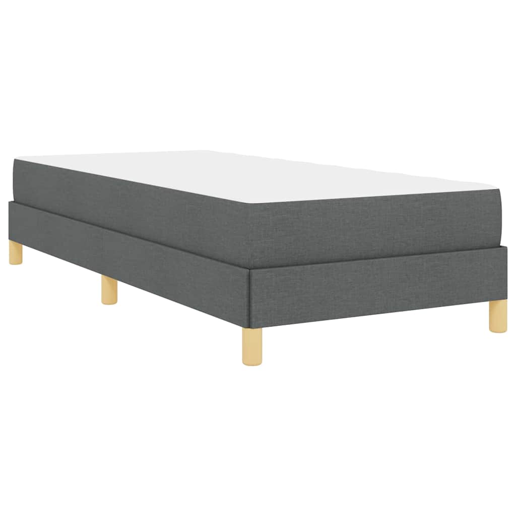 vidaXL Łóżko sprężynowe z materacem Ciemnoszary 90 x 200 cm tkanina