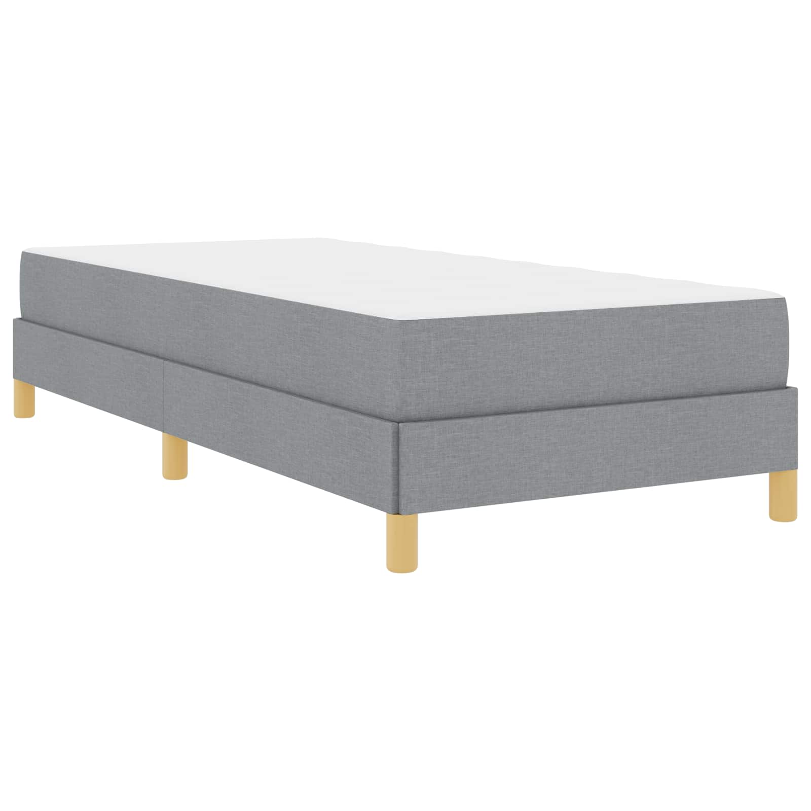 vidaXL Łóżko sprężynowe z materacem Jasnoszary 100 x 200 cm tkanina