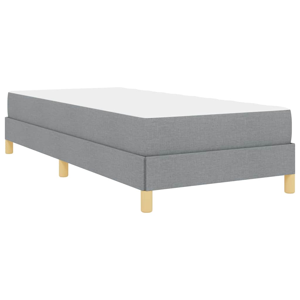 vidaXL Łóżko sprężynowe z materacem Jasnoszary 100 x 200 cm tkanina
