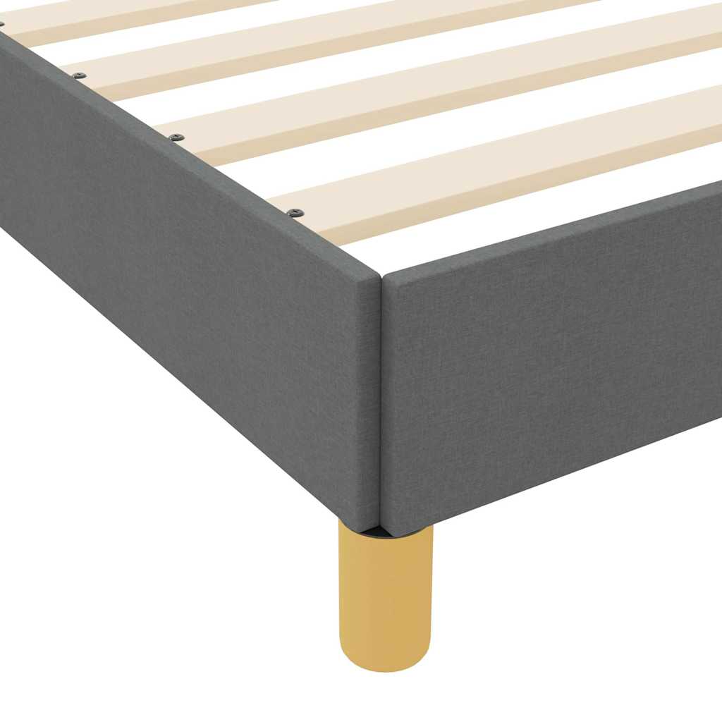 vidaXL Łóżko sprężynowe z materacem Ciemnoszary 100 x 200 cm tkanina