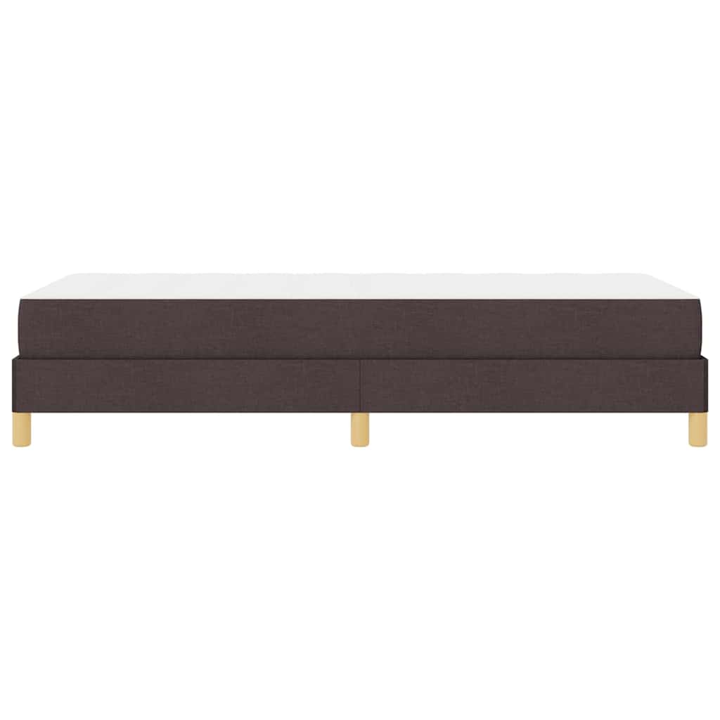 vidaXL Łóżko sprężynowe z materacem Ciemny brąz 100 x 200 cm tkanina