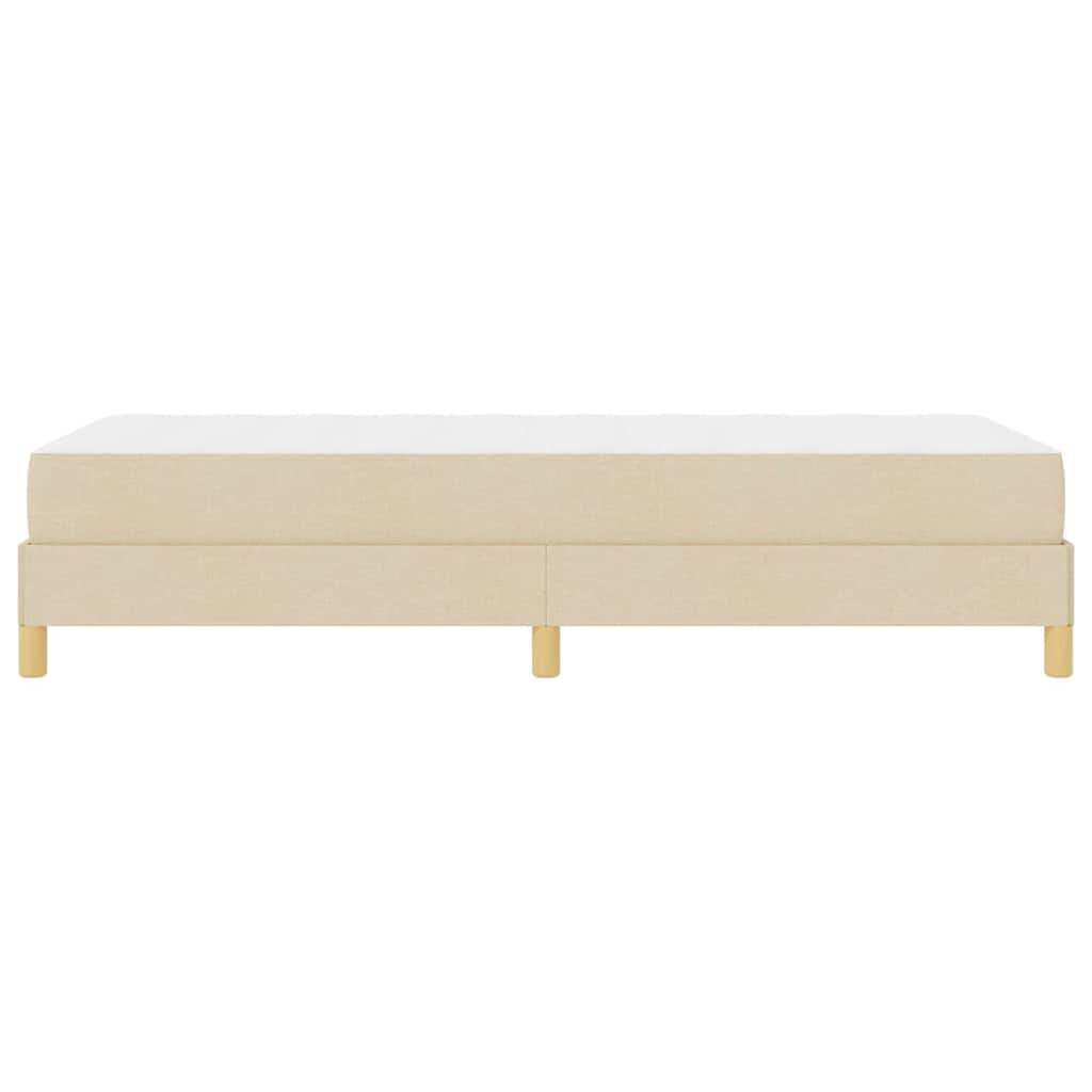 vidaXL Łóżko sprężynowe z materacem Kremowy 100 x 200 cm tkanina