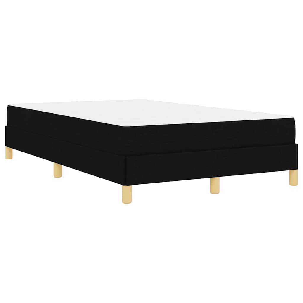 vidaXL Łóżko sprężynowe z materacem Czarny 120 x 200 cm tkanina