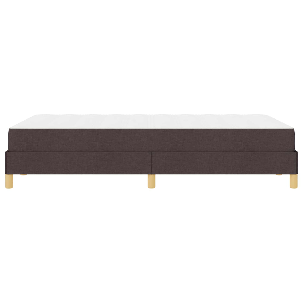 vidaXL Łóżko sprężynowe z materacem Ciemny brąz 120 x 200 cm tkanina