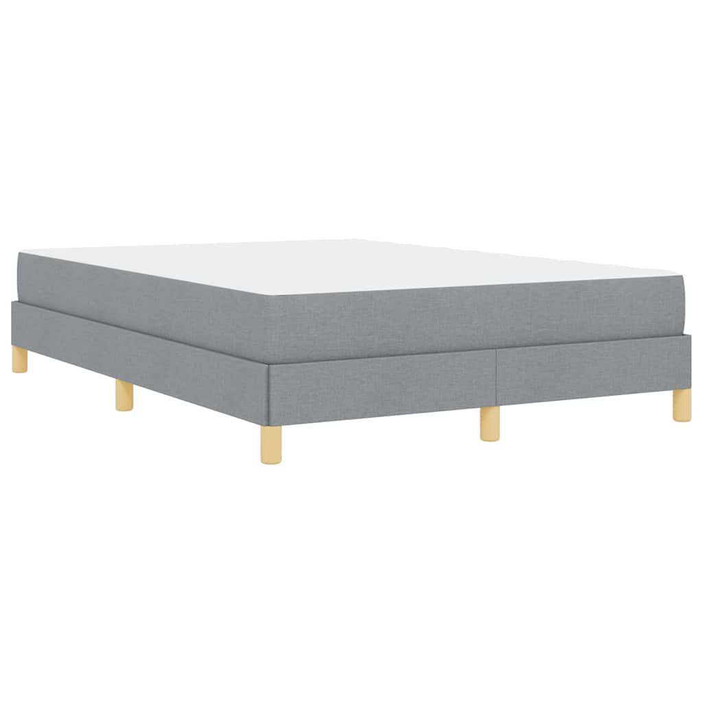 vidaXL Łóżko sprężynowe z materacem Jasnoszary 140 x 190 cm tkanina
