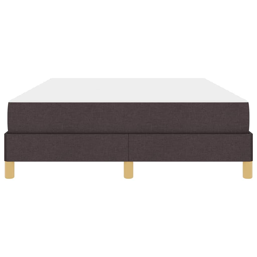 vidaXL Łóżko sprężynowe z materacem Ciemny brąz 140 x 190 cm tkanina