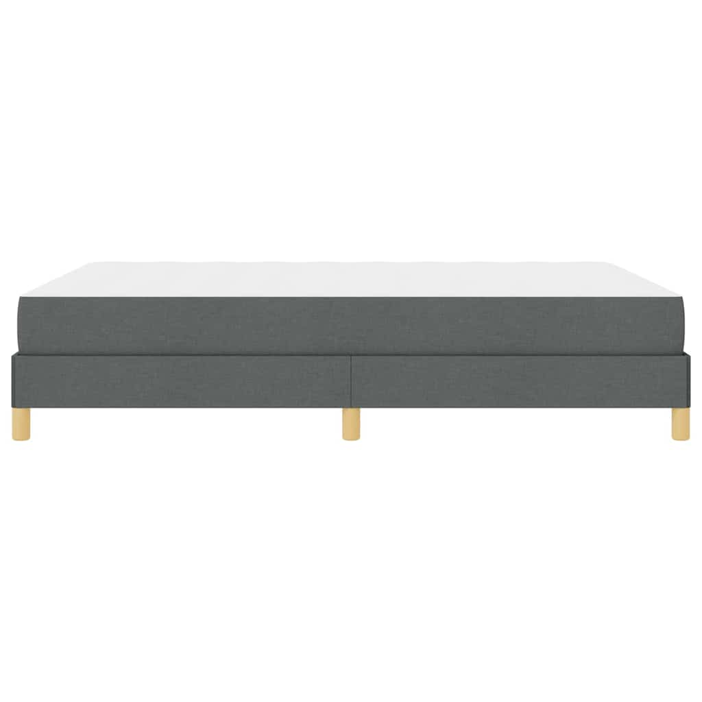 vidaXL Łóżko sprężynowe z materacem Ciemnoszary 160 x 200 cm tkanina