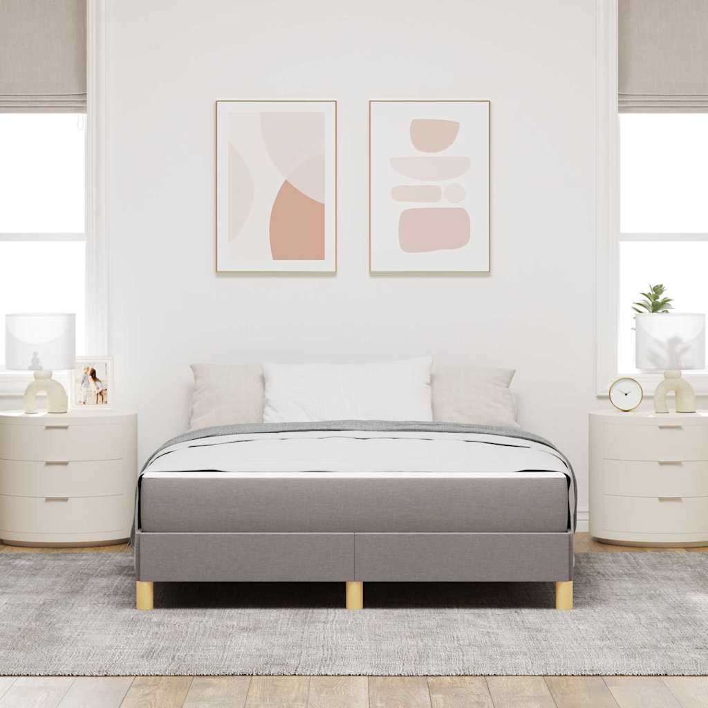 vidaXL Łóżko sprężynowe z materacem Ciemnoszary 160 x 200 cm tkanina