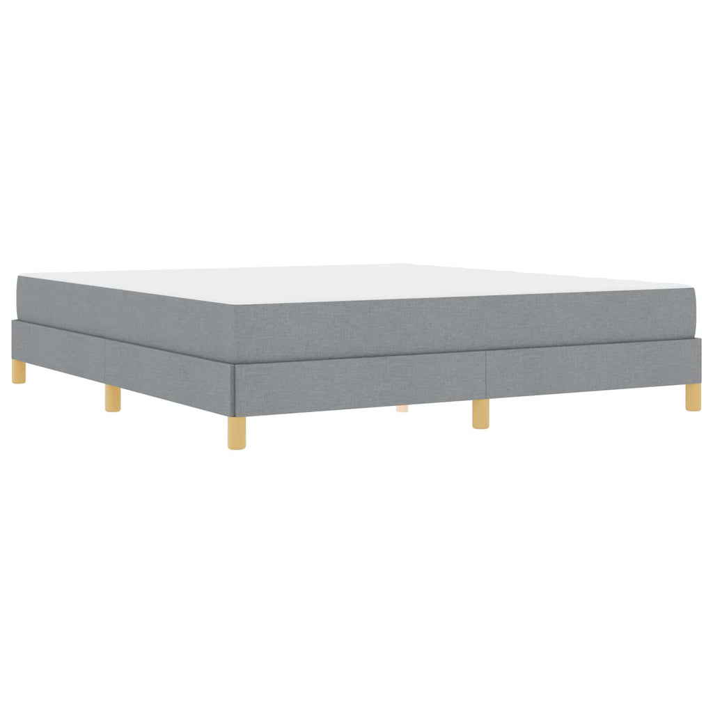 vidaXL Łóżko sprężynowe z materacem Jasnoszary 180 x 200 cm tkanina
